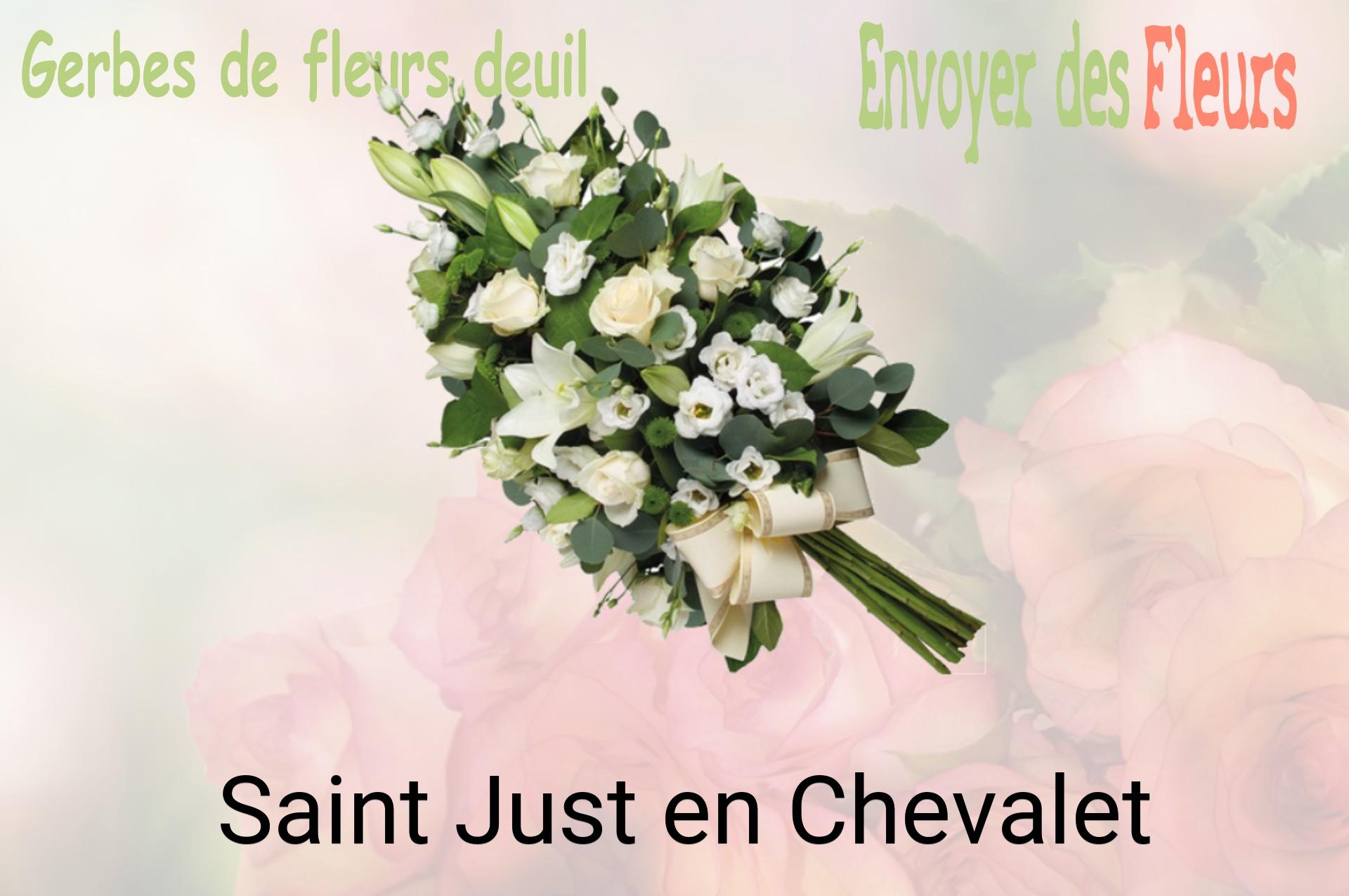 Gerbe de fleurs de deuil livrée à Saint-Just-en-Chevalet
